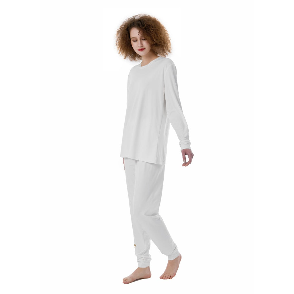 Damen-Pyjama mit Leuchtturm-Motiv aus Baumwolle